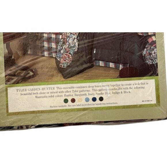 Vtg New Wamsutta Supercale Plus Tyler Garden-Hunter King Flat Sheet Dark Floral - Picture 4 of 6